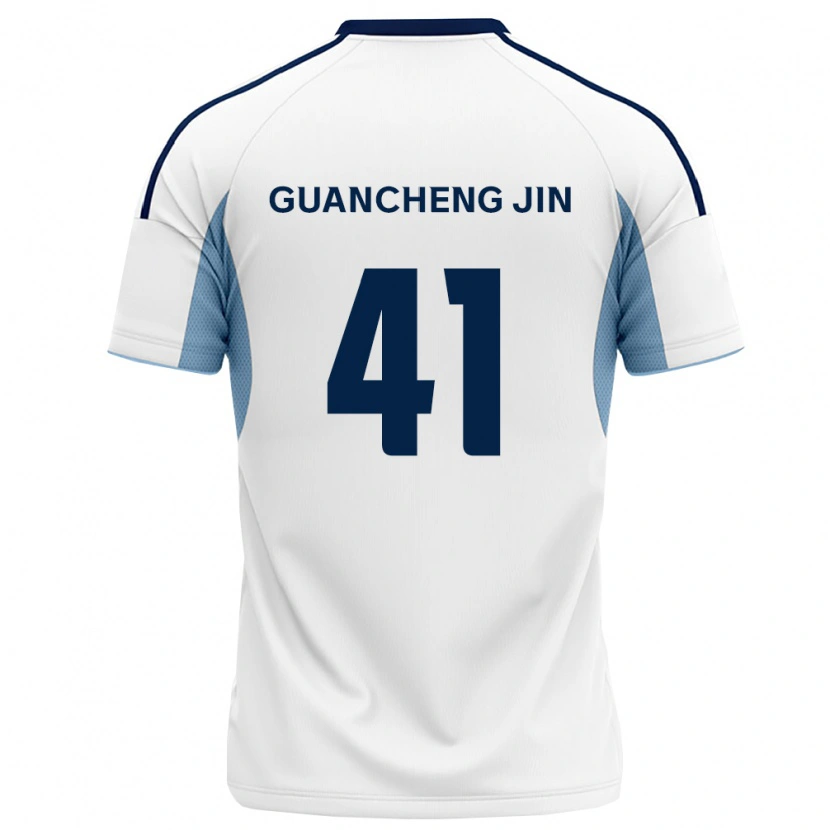Danxen Hombre Camiseta Guancheng Jin #41 Azul Real Blanco 2ª Equipación 2026/27 La Camisa