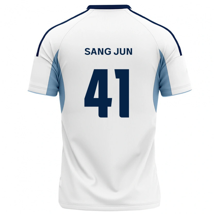 Danxen Hombre Camiseta Sang-Jun Park #41 Azul Real Blanco 2ª Equipación 2026/27 La Camisa