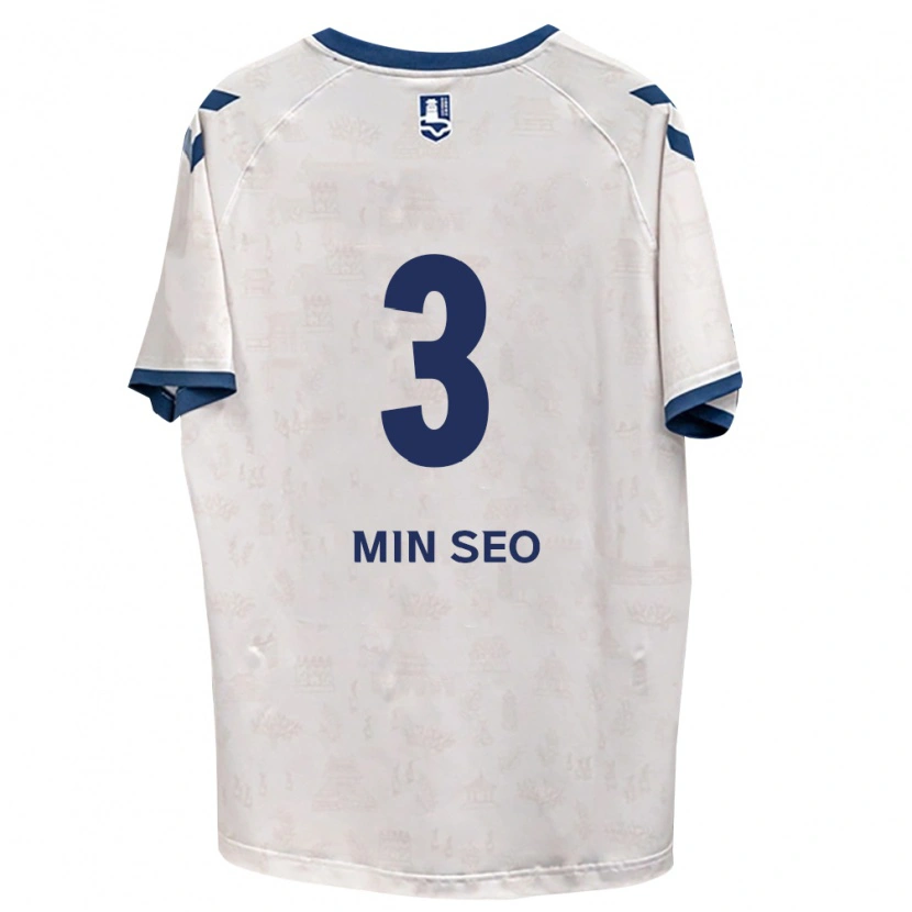 Danxen Hombre Camiseta Min-Seo Park #3 Azul Real Blanco 2ª Equipación 2026/27 La Camisa