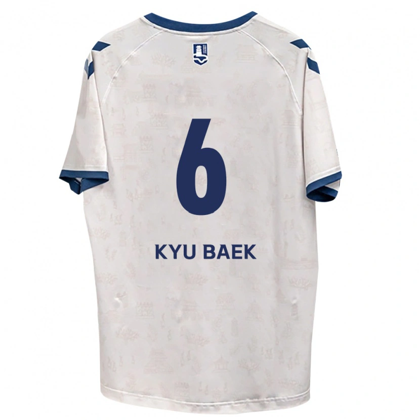 Danxen Hombre Camiseta Kyu-Baek Choi #6 Azul Real Blanco 2ª Equipación 2026/27 La Camisa