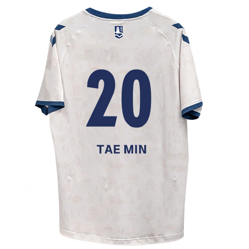 Danxen Hombre Camiseta Tae-Min Kim #20 Azul Real Blanco 2ª Equipación 2026/27 La Camisa