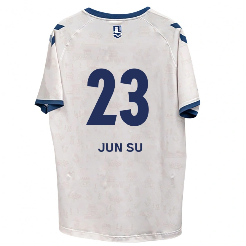 Danxen Hombre Camiseta Jun-Su Ahn #23 Azul Real Blanco 2ª Equipación 2026/27 La Camisa