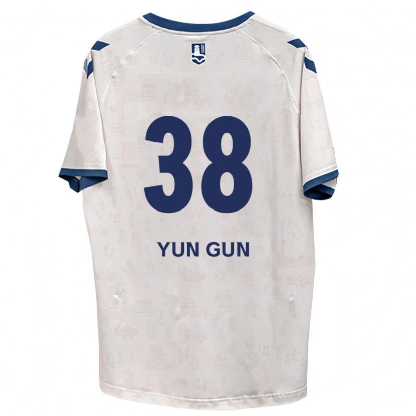 Danxen Hombre Camiseta Yun-Gun Lee #38 Azul Real Blanco 2ª Equipación 2026/27 La Camisa