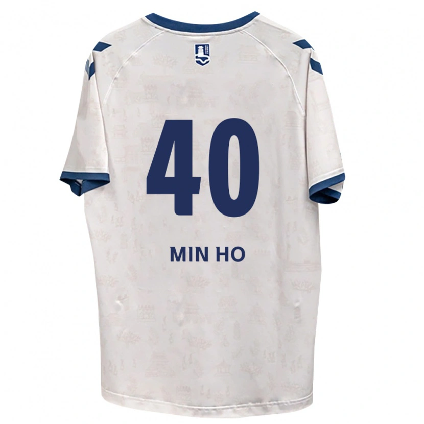 Danxen Hombre Camiseta Min-Ho Kim #40 Azul Real Blanco 2ª Equipación 2026/27 La Camisa