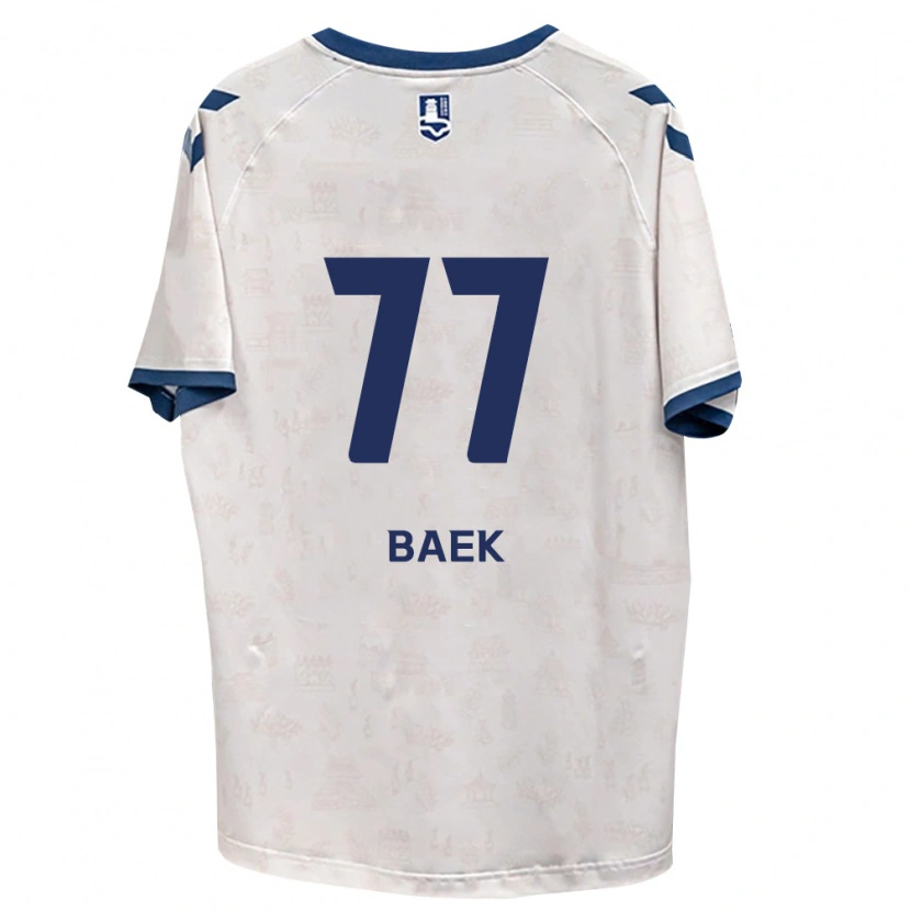 Danxen Hombre Camiseta Kyeong Baek #77 Azul Real Blanco 2ª Equipación 2026/27 La Camisa