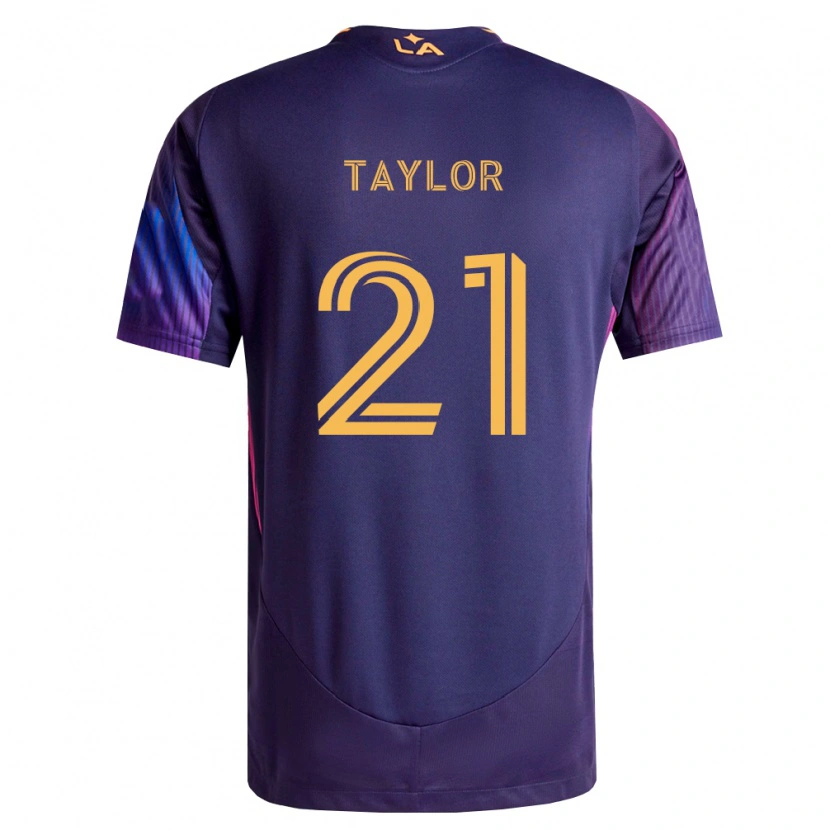 Danxen Hombre Camiseta Robert Taylor #21 Morado Profundo Amarillo 2ª Equipación 2026/27 La Camisa