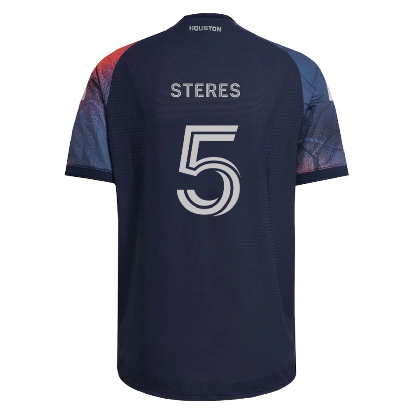 Danxen Hombre Camiseta Daniel Steres #5 Azul Profundo Blanco Naranja 2ª Equipación 2026/27 La Camisa