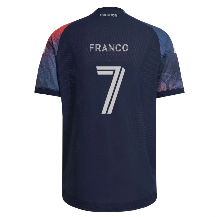 Danxen Hombre Camiseta Iván Franco #7 Azul Profundo Blanco Naranja 2ª Equipación 2026/27 La Camisa