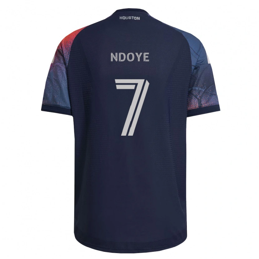 Danxen Hombre Camiseta Papa Ndoye #7 Azul Profundo Blanco Naranja 2ª Equipación 2026/27 La Camisa