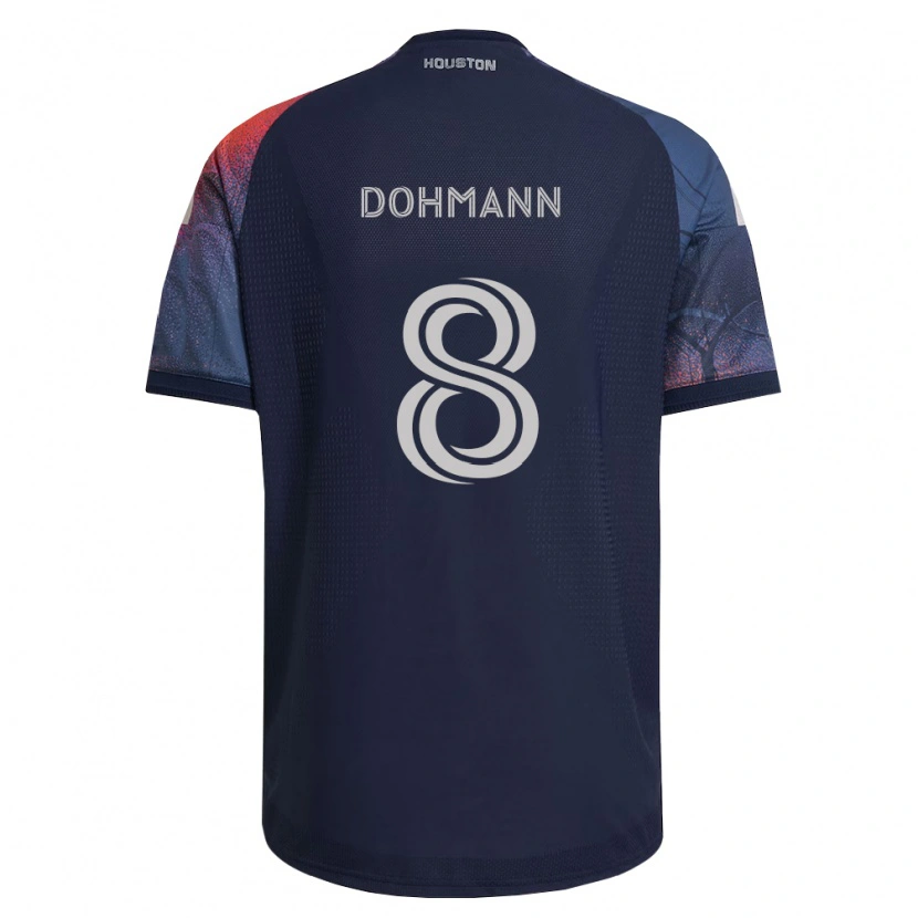 Danxen Hombre Camiseta Gustavo Abreu Dohmann #8 Azul Profundo Blanco Naranja 2ª Equipación 2026/27 La Camisa