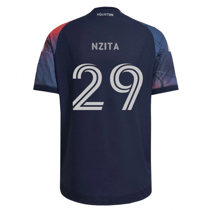 Danxen Hombre Camiseta Sebastiao Nzita #29 Azul Profundo Blanco Naranja 2ª Equipación 2026/27 La Camisa