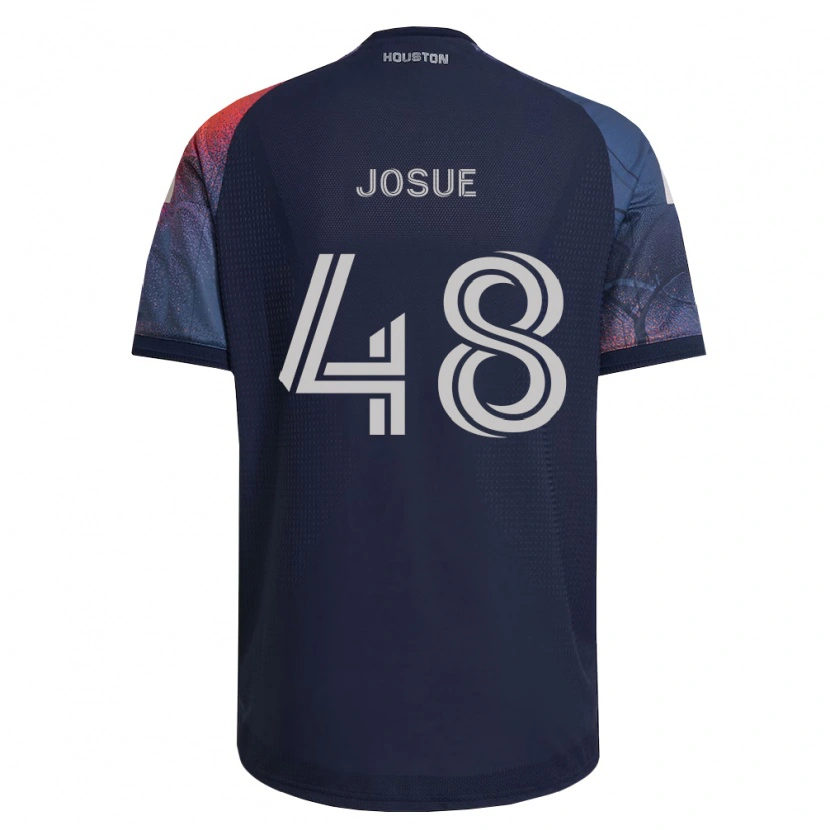 Danxen Hombre Camiseta Josué #48 Azul Profundo Blanco Naranja 2ª Equipación 2026/27 La Camisa