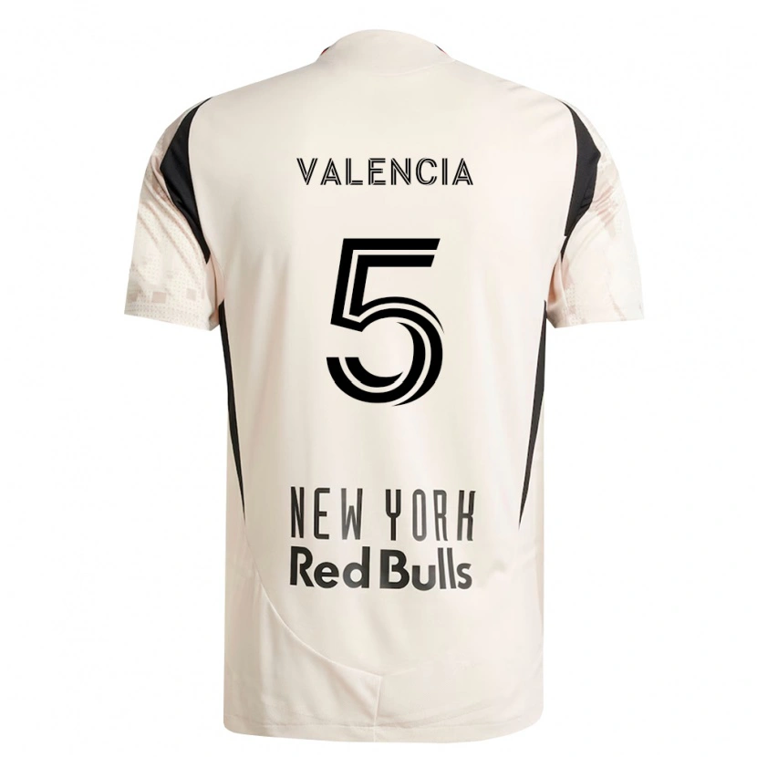 Danxen Hombre Camiseta Omar Valencia #5 Blanco Roto Rojo Negro 2ª Equipación 2026/27 La Camisa