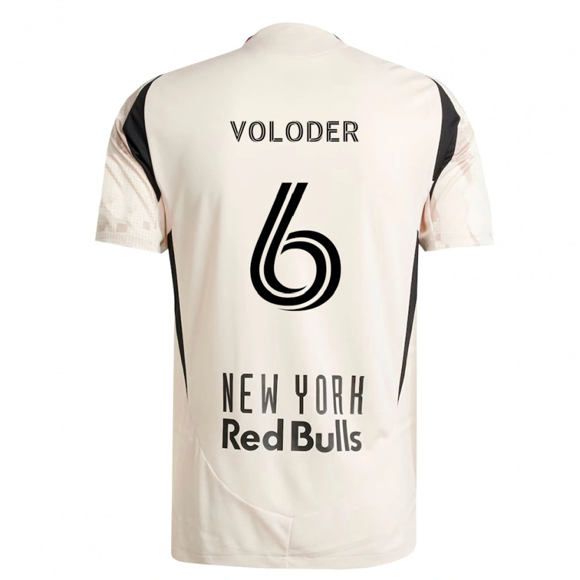 Danxen Hombre Camiseta Robert Voloder #6 Blanco Roto Rojo Negro 2ª Equipación 2026/27 La Camisa