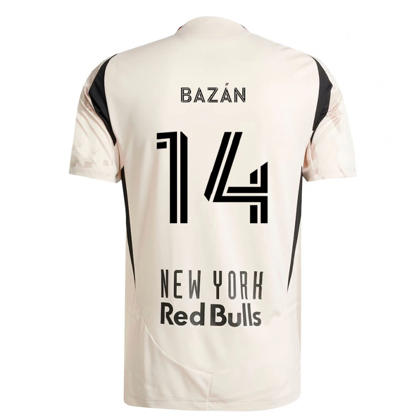 Danxen Hombre Camiseta Julián Bazán #14 Blanco Roto Rojo Negro 2ª Equipación 2026/27 La Camisa