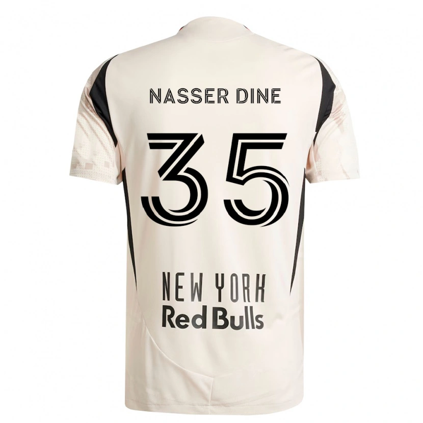 Danxen Hombre Camiseta Abdellahi Nasser Dine #35 Blanco Roto Rojo Negro 2ª Equipación 2026/27 La Camisa