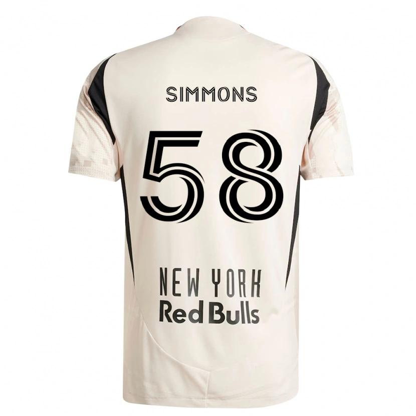 Danxen Hombre Camiseta Caleb Simmons #58 Blanco Roto Rojo Negro 2ª Equipación 2026/27 La Camisa