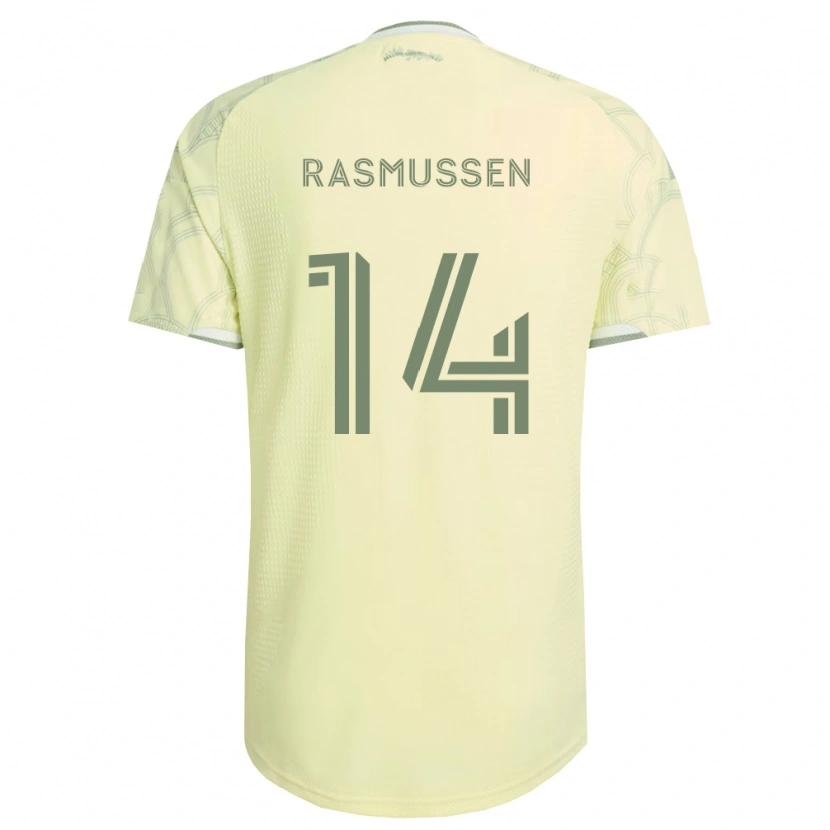 Danxen Hombre Camiseta Justin Rasmussen #14 Beige Blanco 2ª Equipación 2026/27 La Camisa