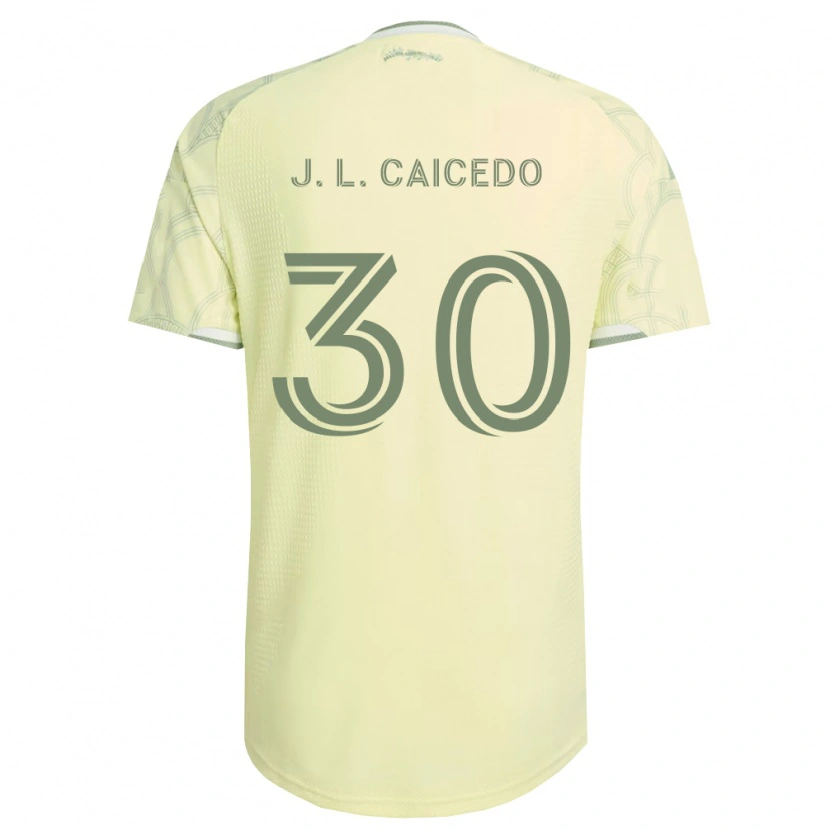 Danxen Hombre Camiseta José Caicedo #30 Beige Blanco 2ª Equipación 2026/27 La Camisa
