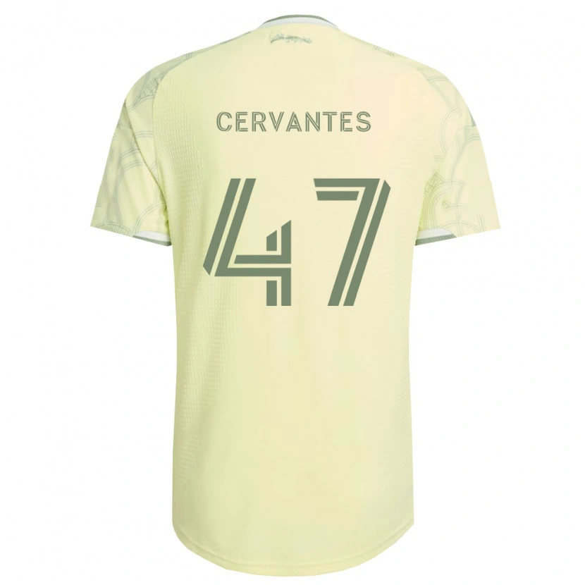 Danxen Hombre Camiseta Daniel Cervantes #47 Beige Blanco 2ª Equipación 2026/27 La Camisa