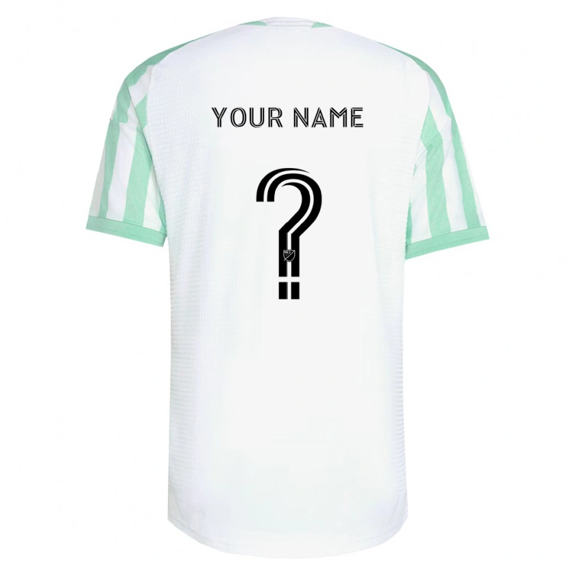 Danxen Hombre Camiseta Su Nombre #0 Verde Claro Negro Blanco 2ª Equipación 2026/27 La Camisa