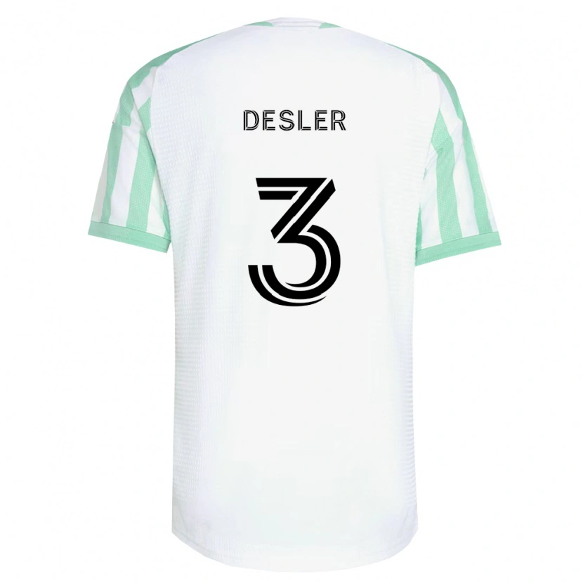Danxen Hombre Camiseta Mikkel Desler #3 Verde Claro Negro Blanco 2ª Equipación 2026/27 La Camisa