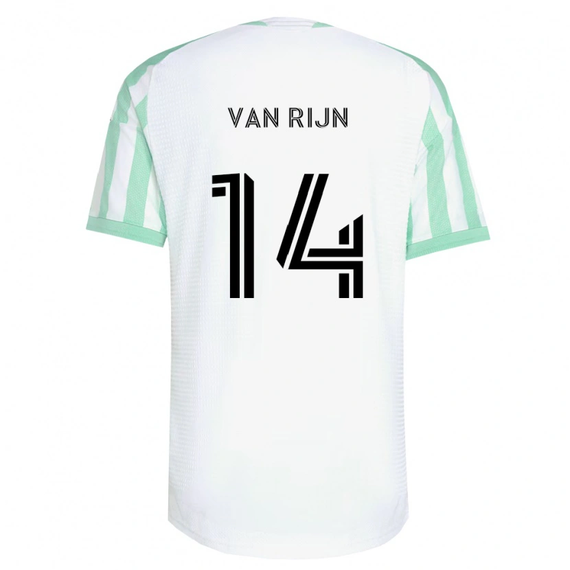 Danxen Hombre Camiseta Nico Van Rijn #14 Verde Claro Negro Blanco 2ª Equipación 2026/27 La Camisa