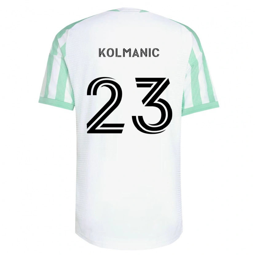 Danxen Hombre Camiseta Žan Kolmanič #23 Verde Claro Negro Blanco 2ª Equipación 2026/27 La Camisa