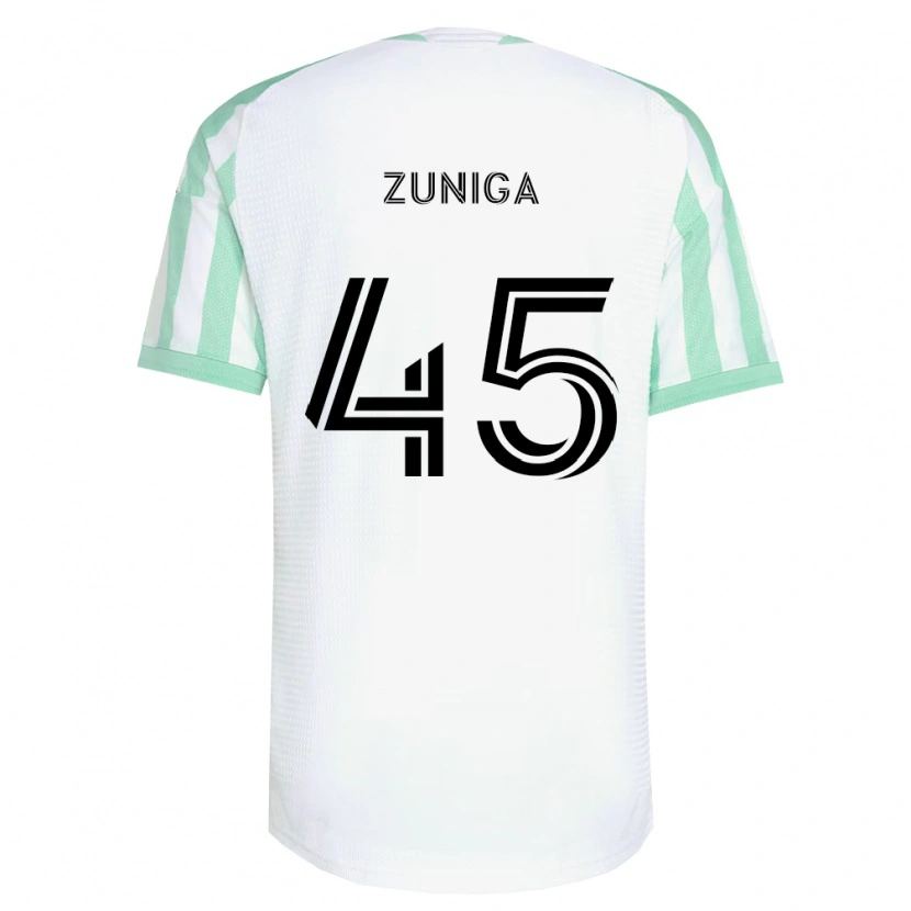 Danxen Hombre Camiseta Abner Zuñiga #45 Verde Claro Negro Blanco 2ª Equipación 2026/27 La Camisa