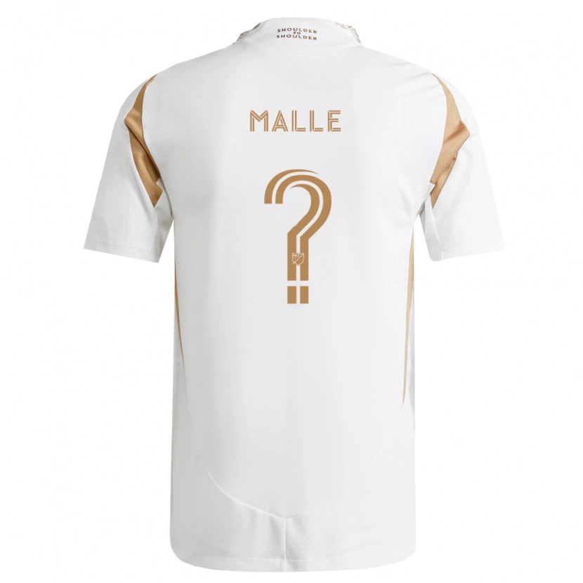 Danxen Hombre Camiseta Ladji Mallé #0 Blanco Marrón 2ª Equipación 2026/27 La Camisa