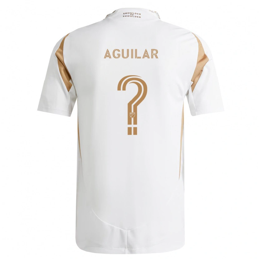 Danxen Hombre Camiseta Adrián Aguilar #0 Blanco Marrón 2ª Equipación 2026/27 La Camisa