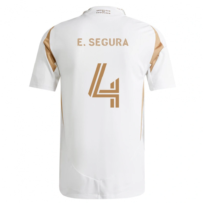 Danxen Hombre Camiseta Eddie Segura #4 Blanco Marrón 2ª Equipación 2026/27 La Camisa