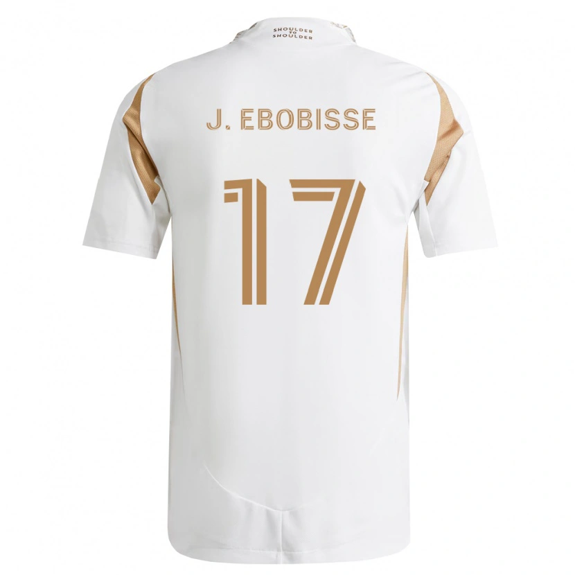 Danxen Hombre Camiseta Jeremy Ebobisse #17 Blanco Marrón 2ª Equipación 2026/27 La Camisa