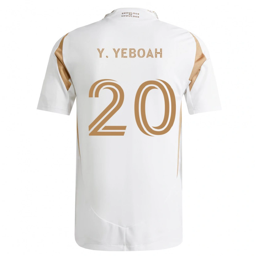Danxen Hombre Camiseta Yaw Yeboah #20 Blanco Marrón 2ª Equipación 2026/27 La Camisa