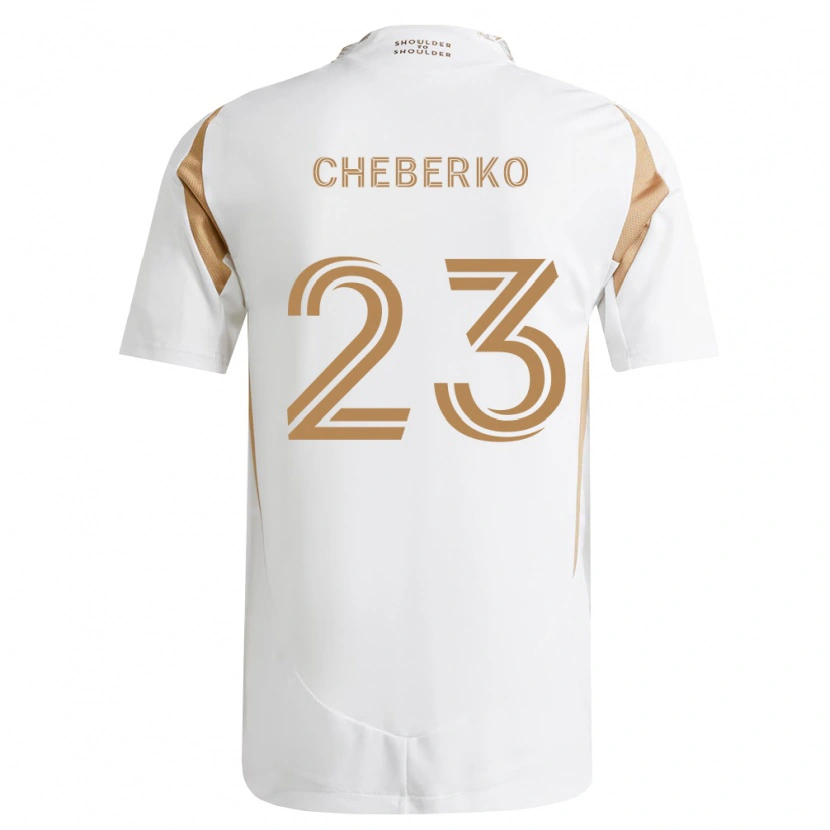Danxen Hombre Camiseta Yevgen Cheberko #23 Blanco Marrón 2ª Equipación 2026/27 La Camisa