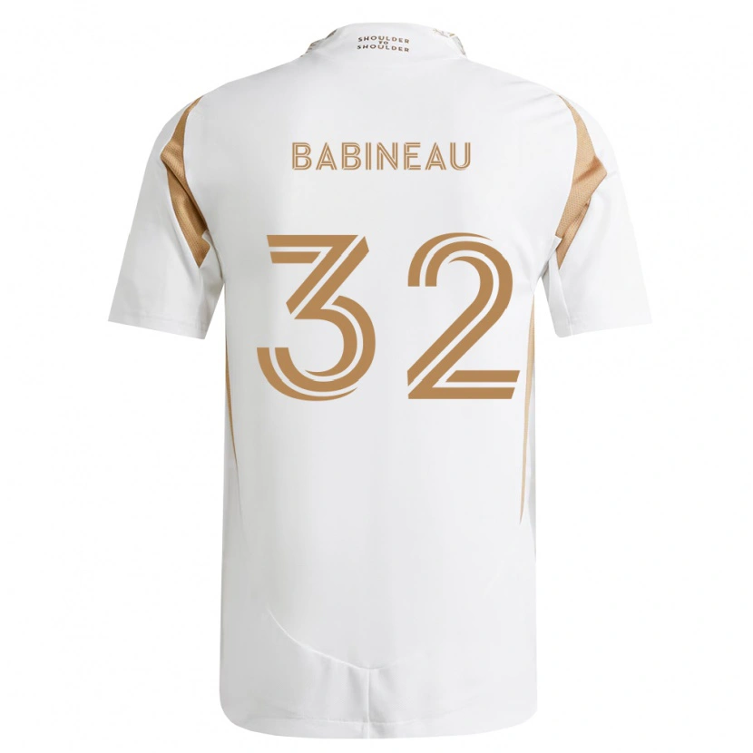 Danxen Hombre Camiseta Travis Babineau #32 Blanco Marrón 2ª Equipación 2026/27 La Camisa