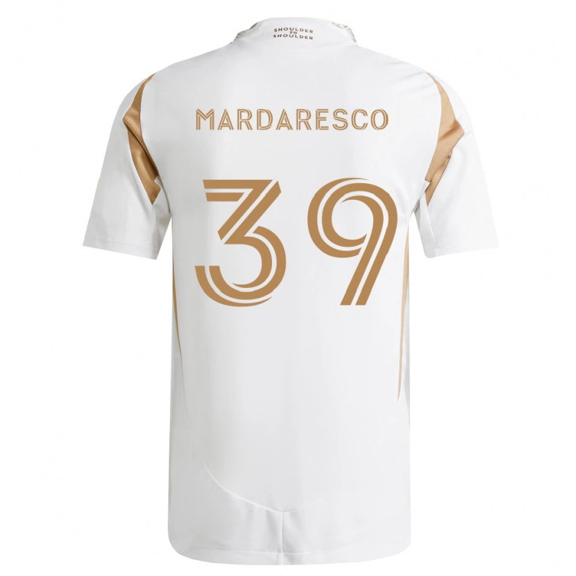 Danxen Hombre Camiseta Nathan Mardaresco #39 Blanco Marrón 2ª Equipación 2026/27 La Camisa