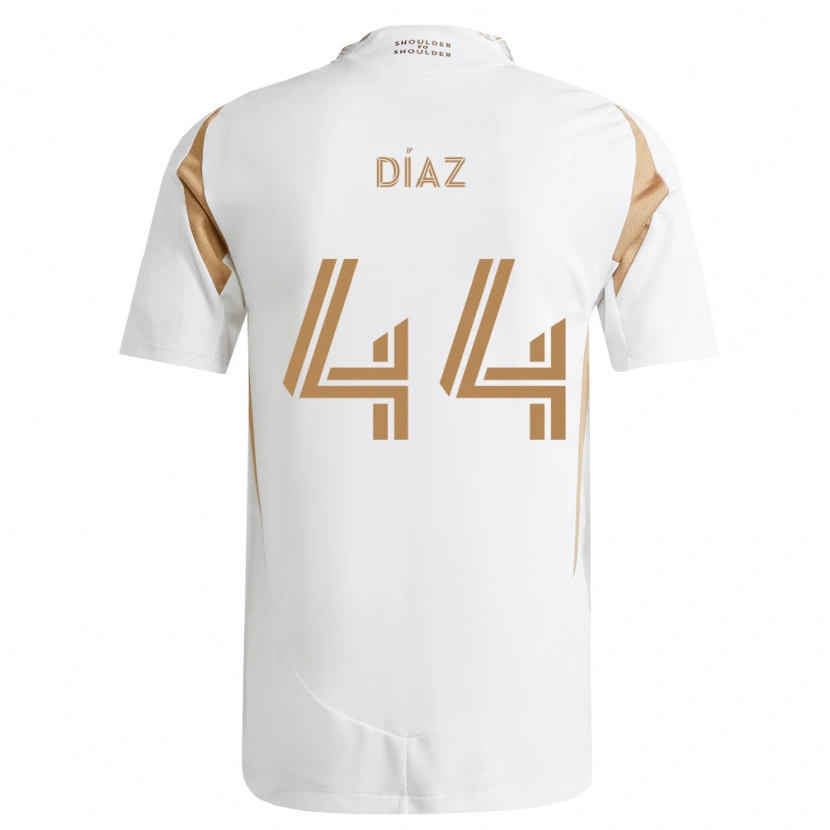 Danxen Hombre Camiseta Carlos Díaz #44 Blanco Marrón 2ª Equipación 2026/27 La Camisa