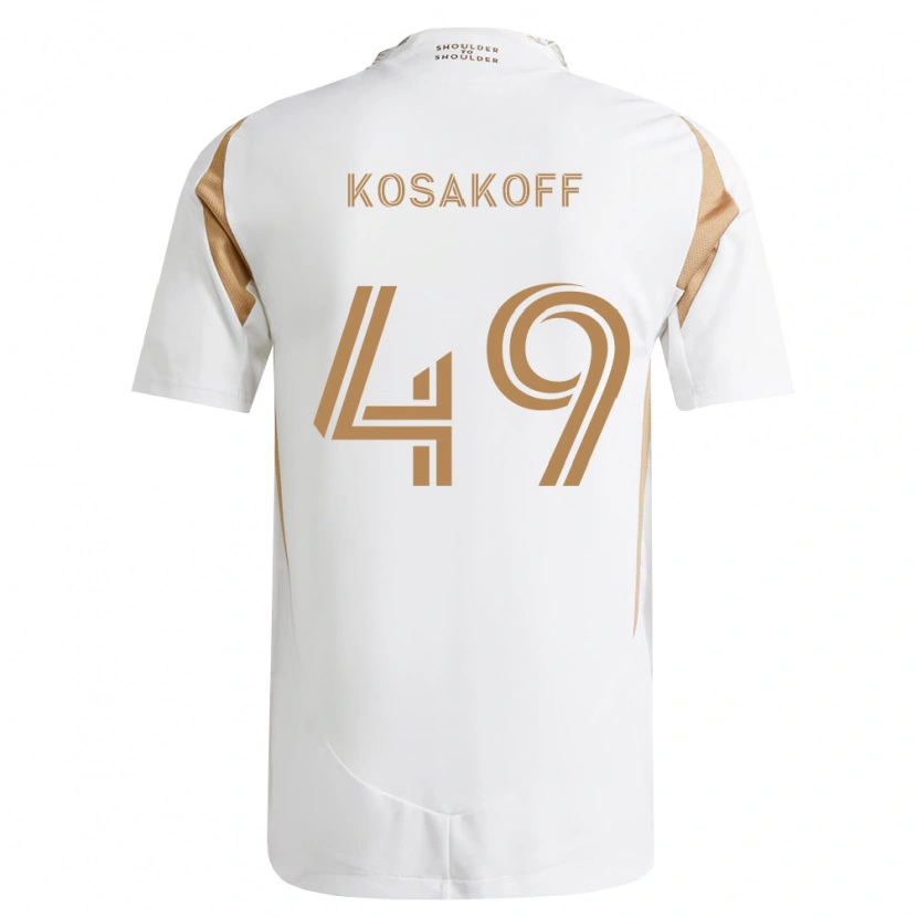Danxen Hombre Camiseta Charlie Kosakoff #49 Blanco Marrón 2ª Equipación 2026/27 La Camisa