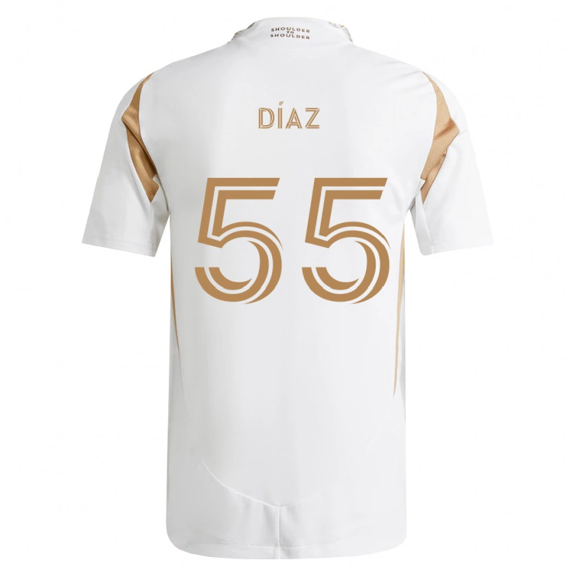 Danxen Hombre Camiseta Érick Díaz #55 Blanco Marrón 2ª Equipación 2026/27 La Camisa