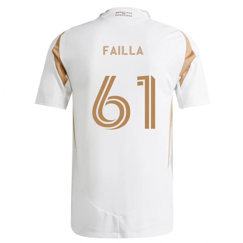 Danxen Hombre Camiseta Benjamín Failla #61 Blanco Marrón 2ª Equipación 2026/27 La Camisa
