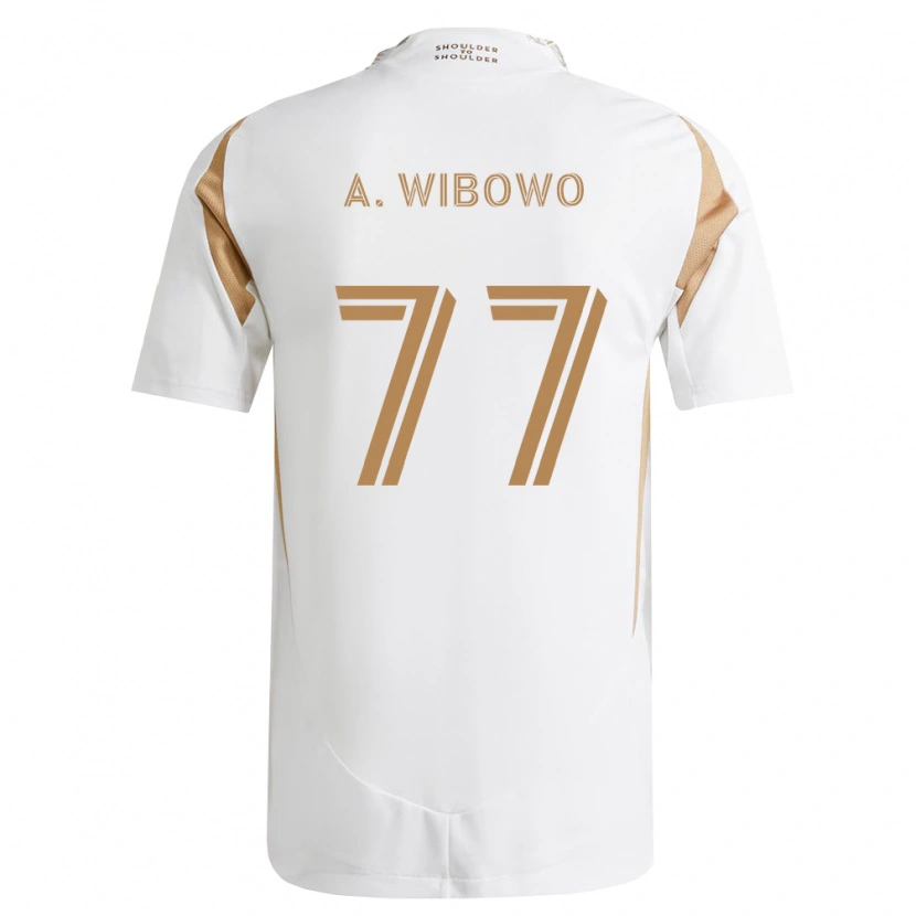 Danxen Hombre Camiseta Adrian Wibowo #77 Blanco Marrón 2ª Equipación 2026/27 La Camisa