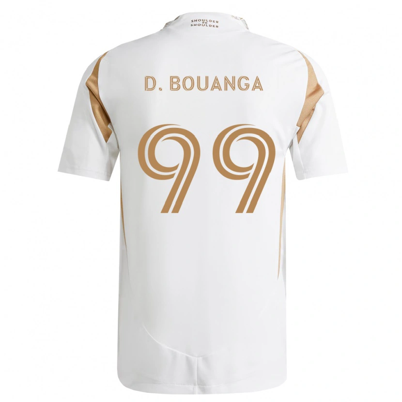 Danxen Hombre Camiseta Denis Bouanga #99 Blanco Marrón 2ª Equipación 2026/27 La Camisa