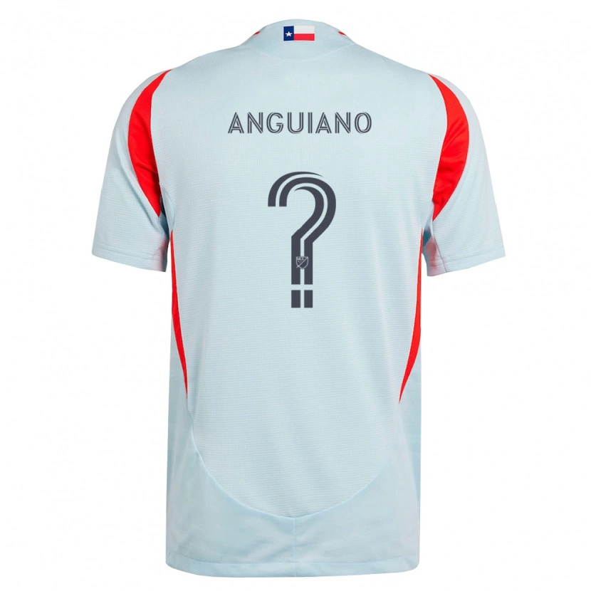 Danxen Hombre Camiseta Adrian Anguiano #0 Gris Oscuro Blanco Rojo 2ª Equipación 2026/27 La Camisa