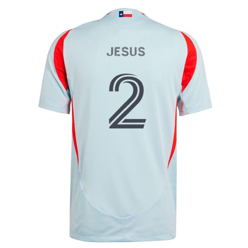 Danxen Hombre Camiseta Geovane Jesus #2 Gris Oscuro Blanco Rojo 2ª Equipación 2026/27 La Camisa