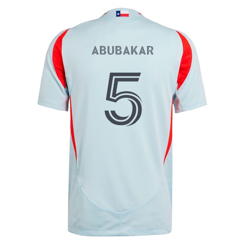 Danxen Hombre Camiseta Lalas Abubakar #5 Gris Oscuro Blanco Rojo 2ª Equipación 2026/27 La Camisa