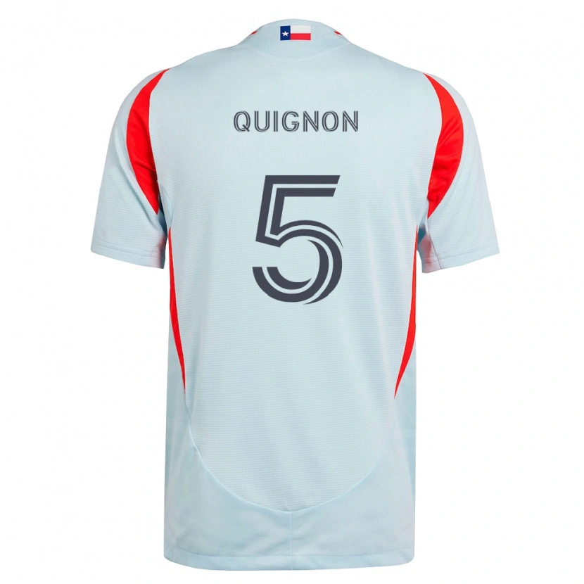 Danxen Hombre Camiseta Facundo Quignón #5 Gris Oscuro Blanco Rojo 2ª Equipación 2026/27 La Camisa