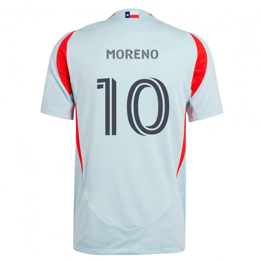 Danxen Hombre Camiseta Santiago Moreno #10 Gris Oscuro Blanco Rojo 2ª Equipación 2026/27 La Camisa