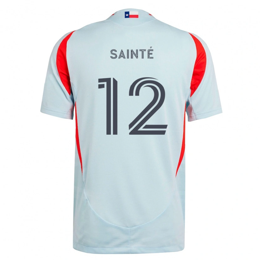 Danxen Hombre Camiseta Carl Sainté #12 Gris Oscuro Blanco Rojo 2ª Equipación 2026/27 La Camisa