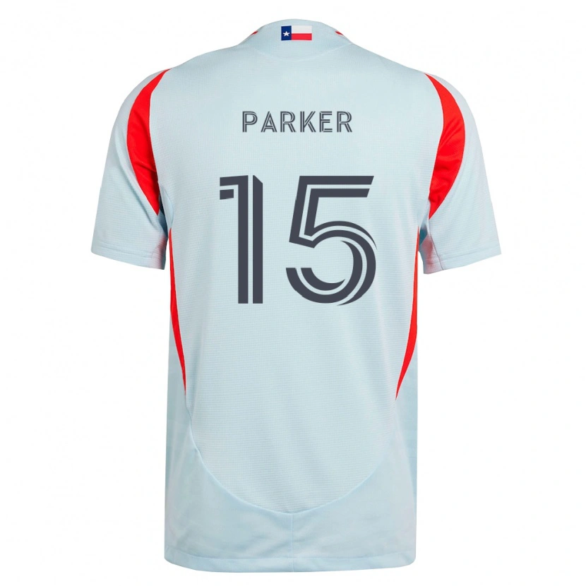 Danxen Hombre Camiseta Isaiah Parker #15 Gris Oscuro Blanco Rojo 2ª Equipación 2026/27 La Camisa